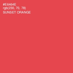 #E6464E - Sunset Orange Color Image